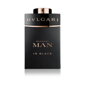 Czarny, matowy flakon Bvlgari Man In Black 100 ml ze złotym atomizerem.