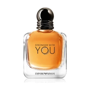 Stylowy flakon perfum Emporio Armani Stronger With You Eau de Toilette 100ml na eleganckim, ciemnym tle.