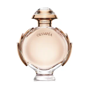 Elegancki flakon perfum Paco Rabanne Olympéa Eau de Parfum 80ml o kształcie wieńca laurowego.